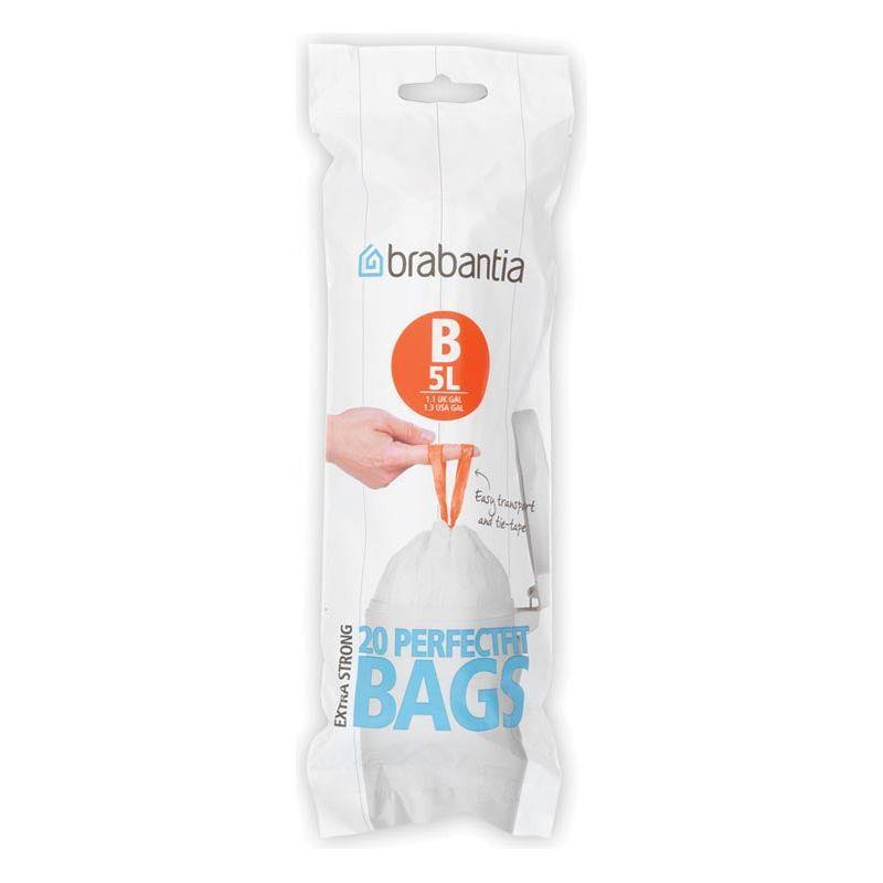 Brabantia Perfit Fit 20 Bin Bags - 5L