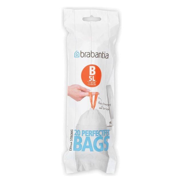Brabantia Perfit Fit 20 Bin Bags - 5L