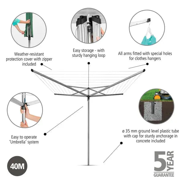Brabantia Rotary Clothes Line - 4 Arm