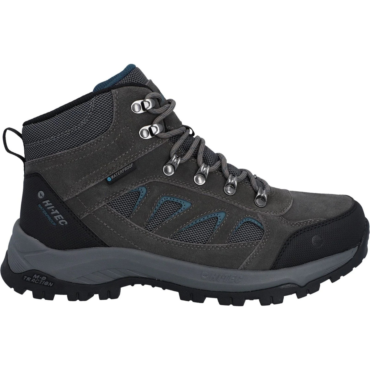 Shop Hi-Tec Men's Bandera Expedition Hiker in Gull Grey/Harbour Mist at Ted Johnsons. Durable, comfortable hiking footwear for outdoor adventures in Ireland.
