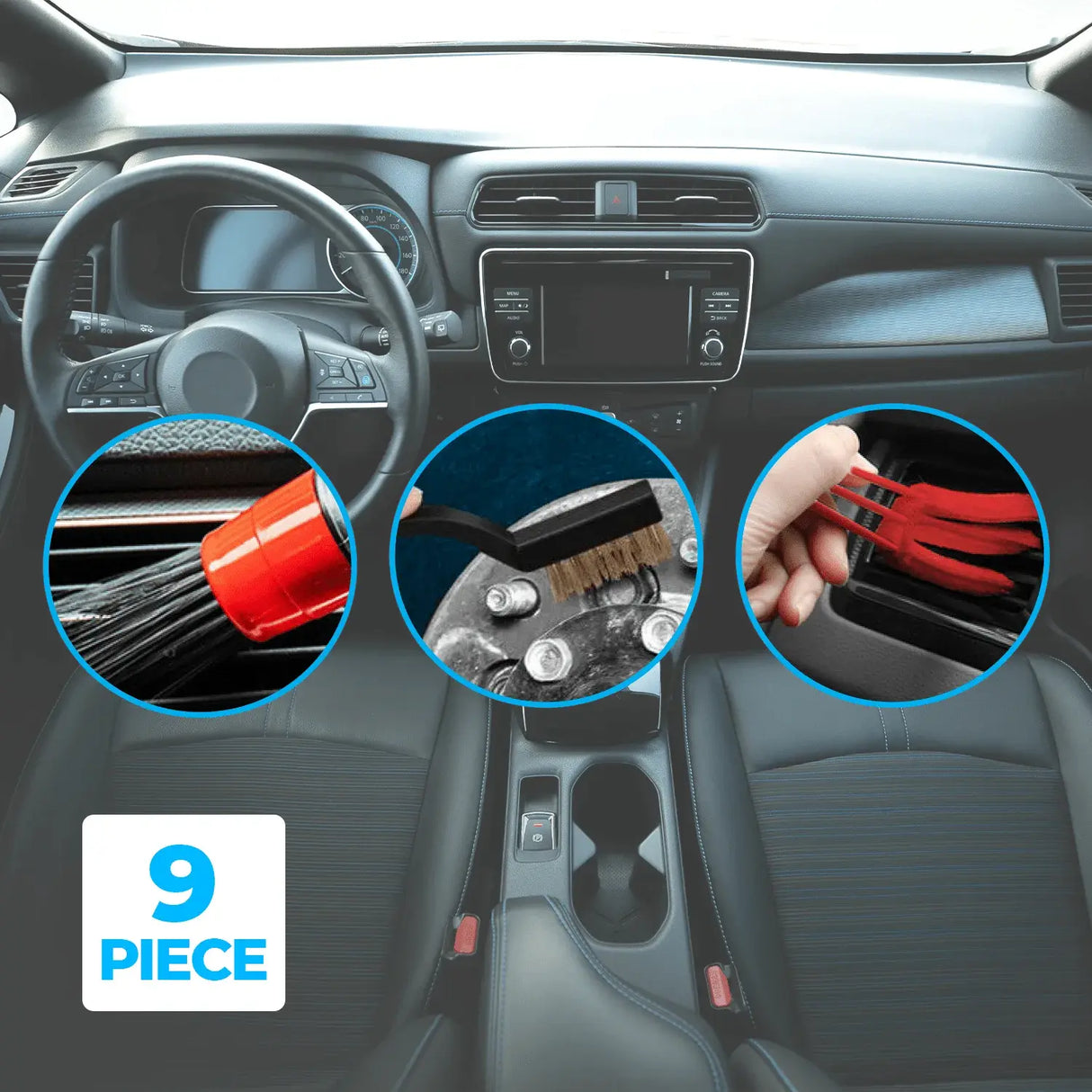 Simply Auto Car Brush Set - 9pc