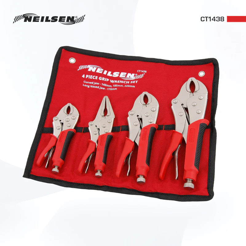 Neilsen CT1438 Locking Plier Set | 4 piece