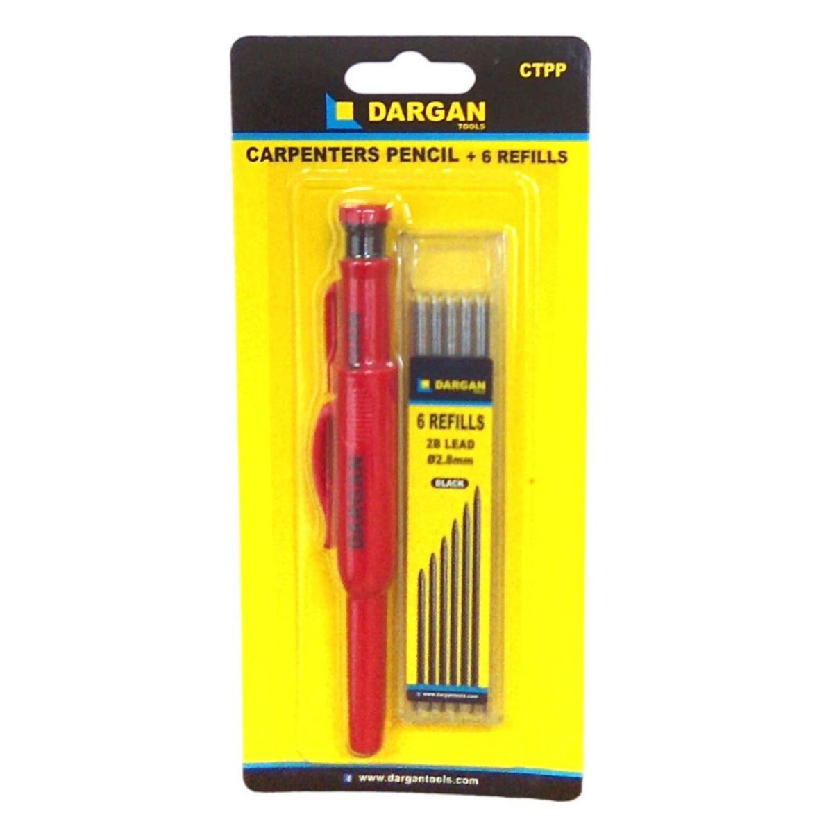 Dargan Plastic Carpenters Pencil + 6 Refills