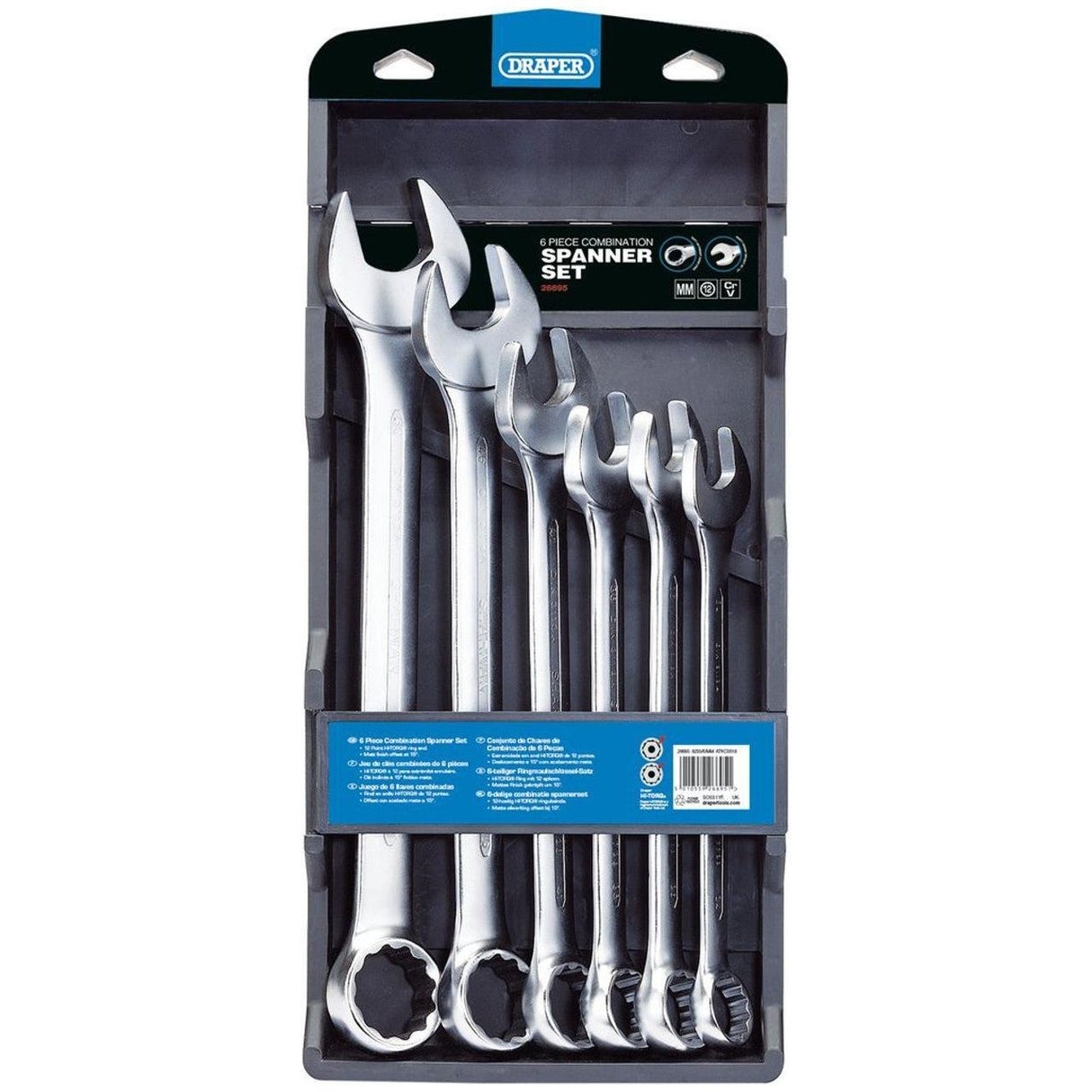 Draper HI-TORQ Metric Combination Spanner Set - 6pc
