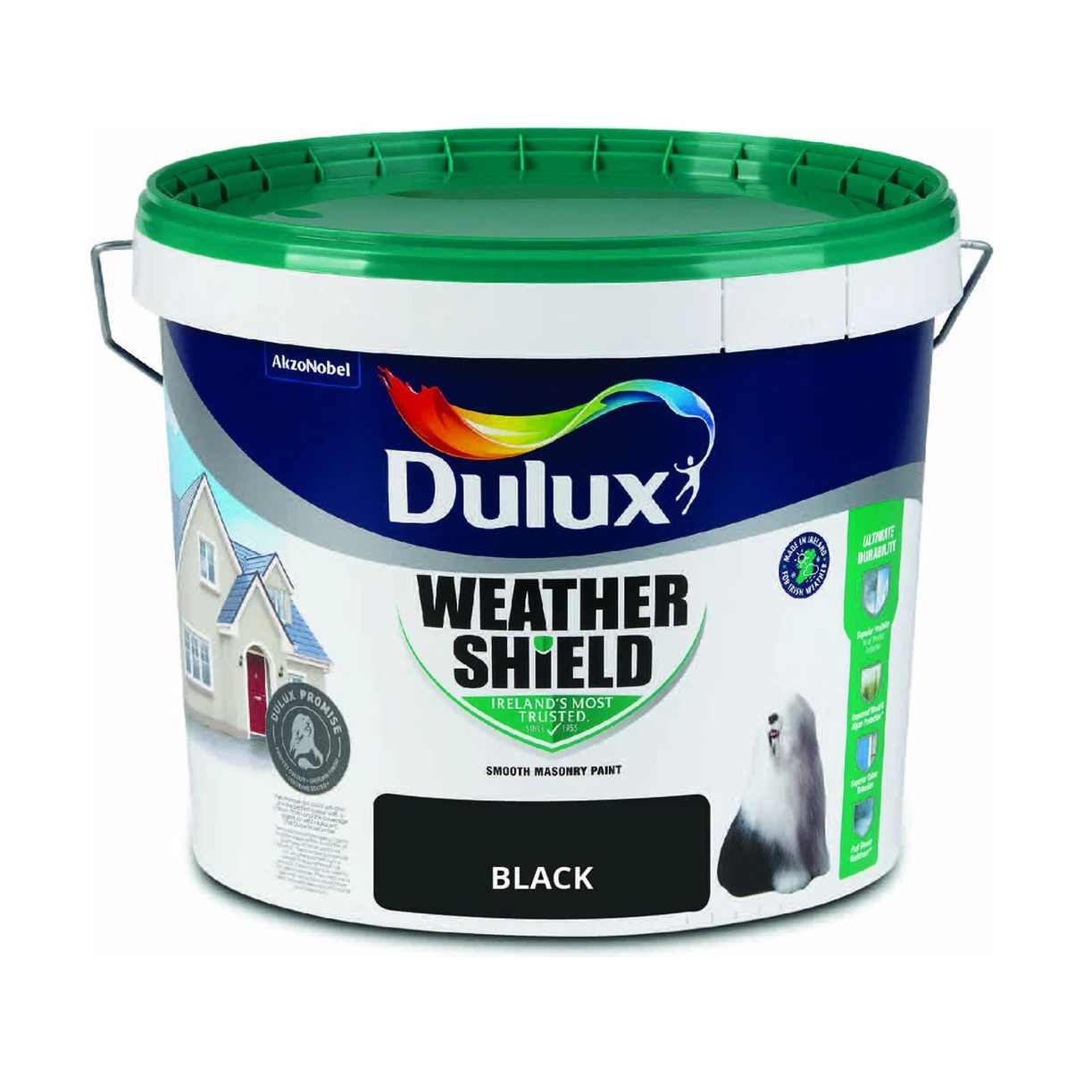 Dulux Weathershield Black Masonry Paint 10L
