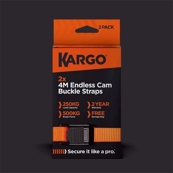 Kargo Cam Buckle Strap 4Mx25mm | Pack of 2