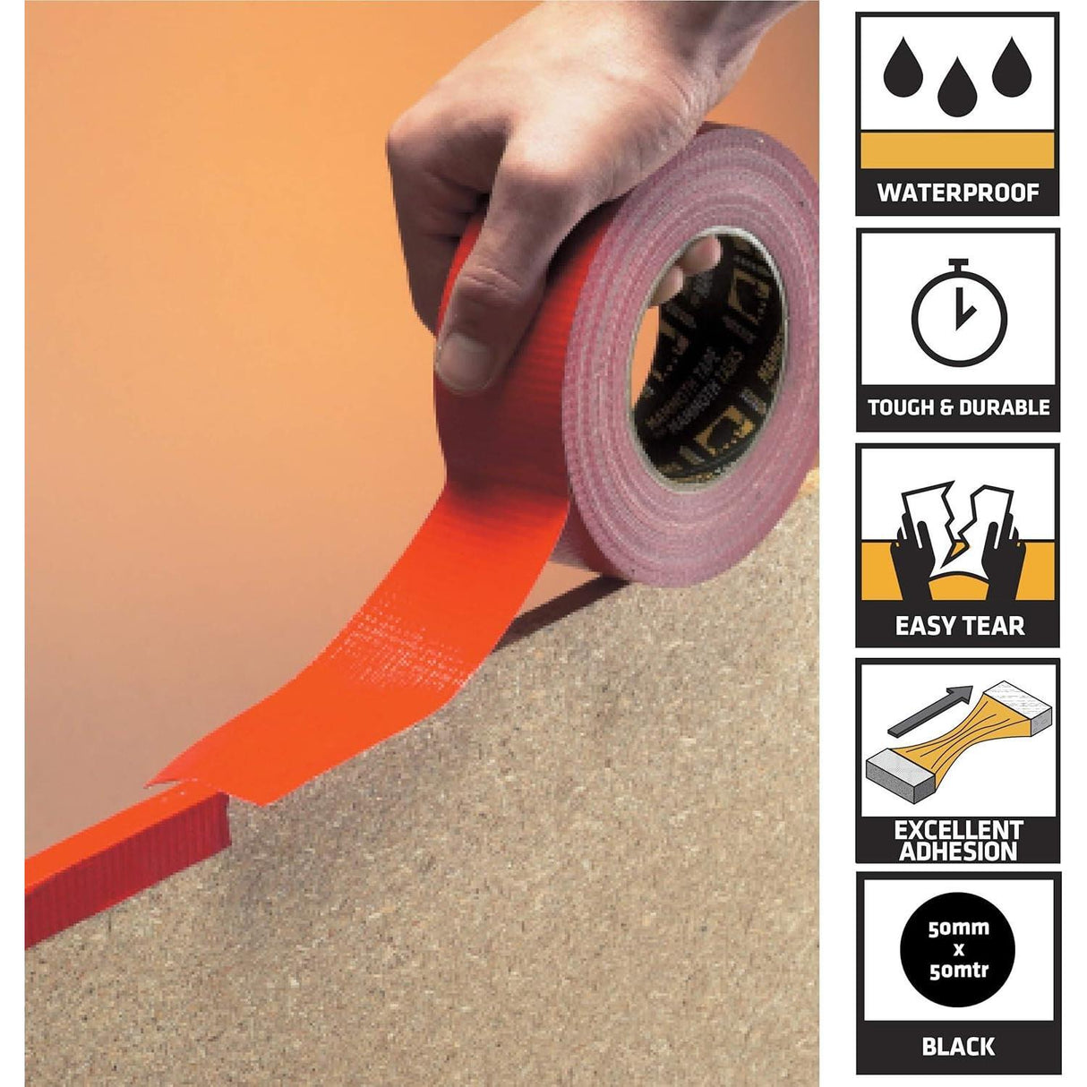 Everbuild Tough and Durable Mammoth Mega Duct Tape - 50mm x 50M