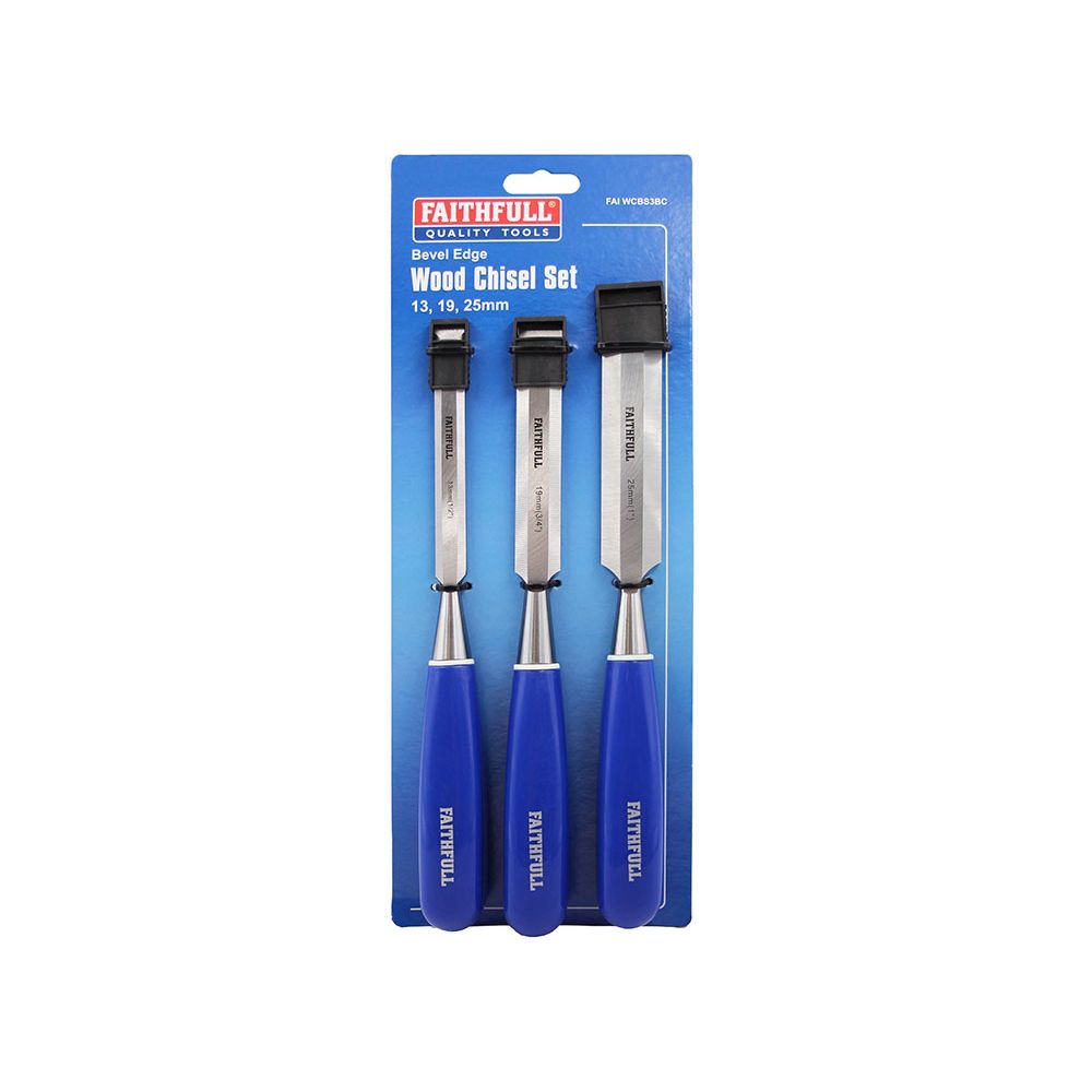 Faithfull 3 Piece Blue Chisel Set