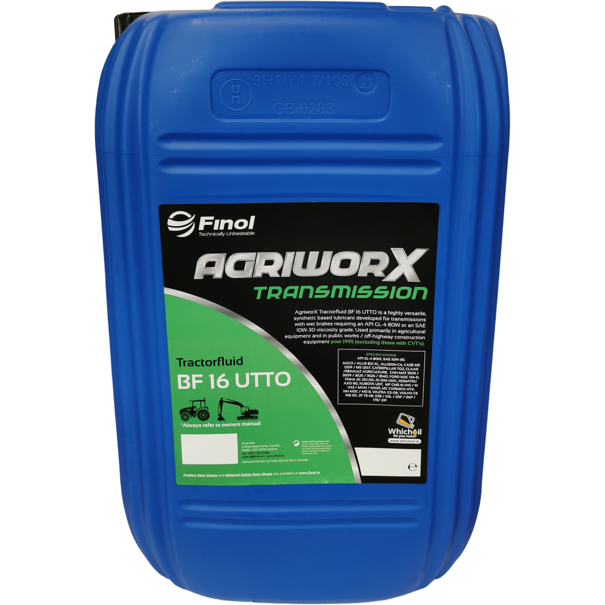 Finol AgriworX Transmission Tractor Fluid BF16 UTTO - 20L