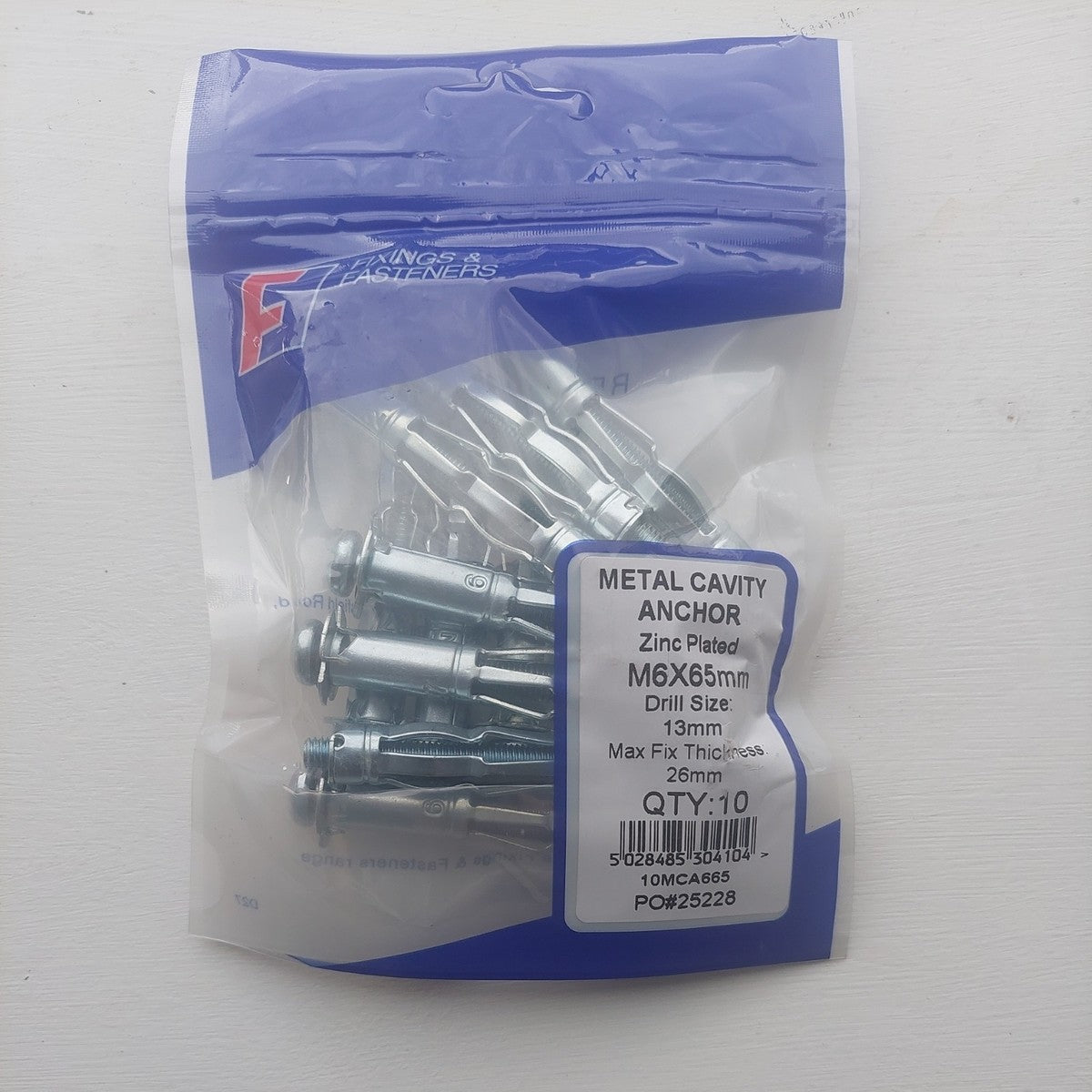 Forgefix Metal Cavity Anchor M6 | Pack of 10