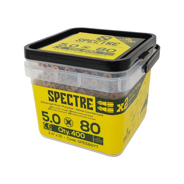 Forgefix Woodscrew 5.0x80mm Tub 400