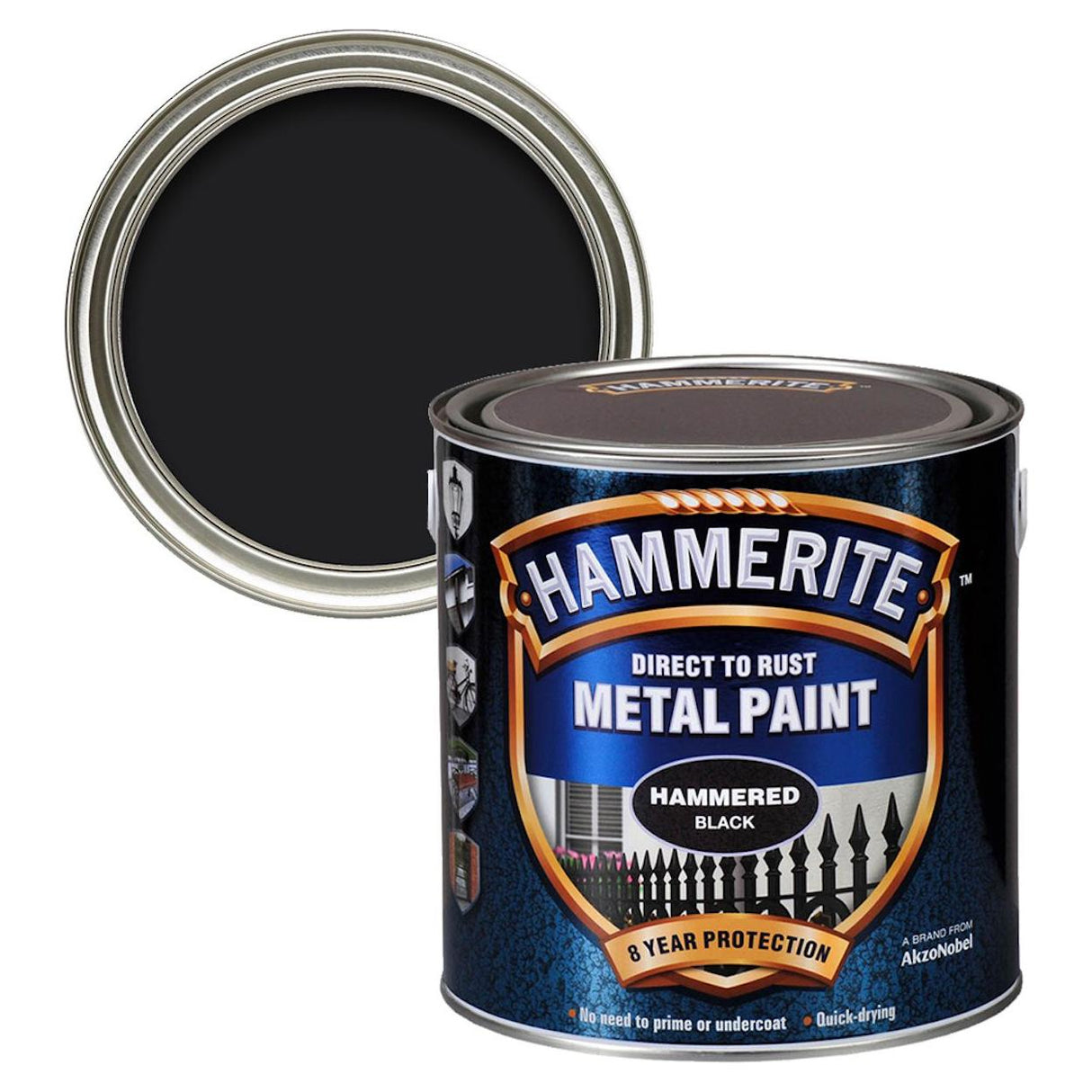 Hammerite Hammered Metal Paint - Black