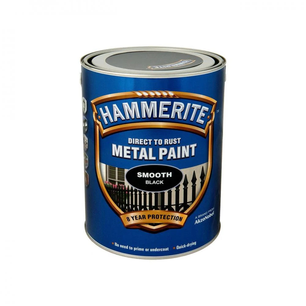 Hammerite Smooth Metal Paint - Black