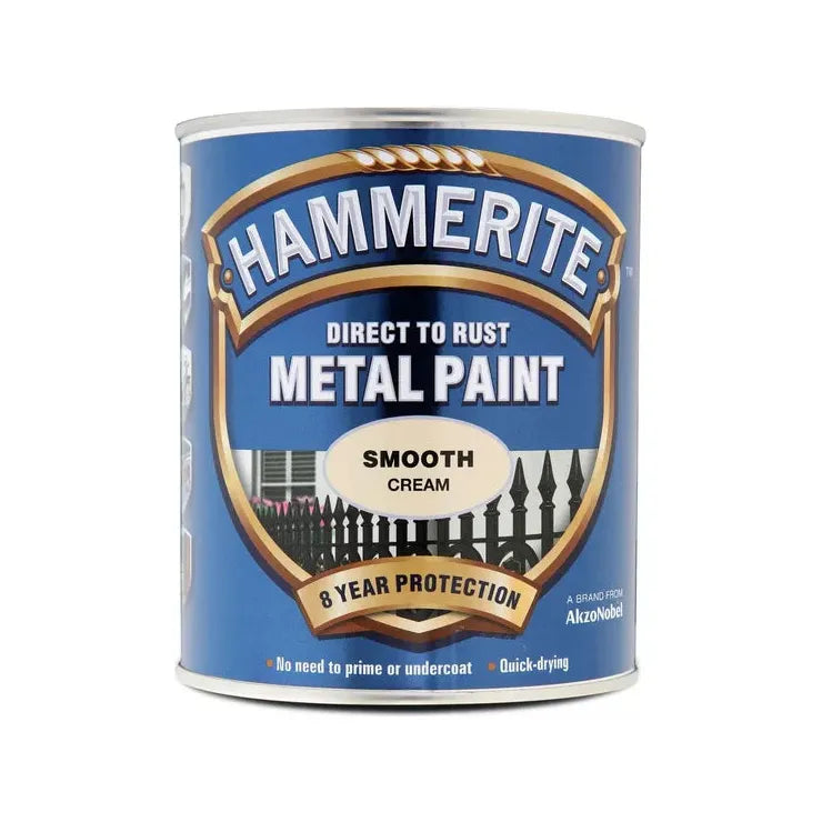 Hammerite Smooth Metal Paint | Cream - 750ml