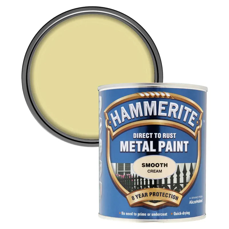 Hammerite Smooth Metal Paint | Cream - 750ml