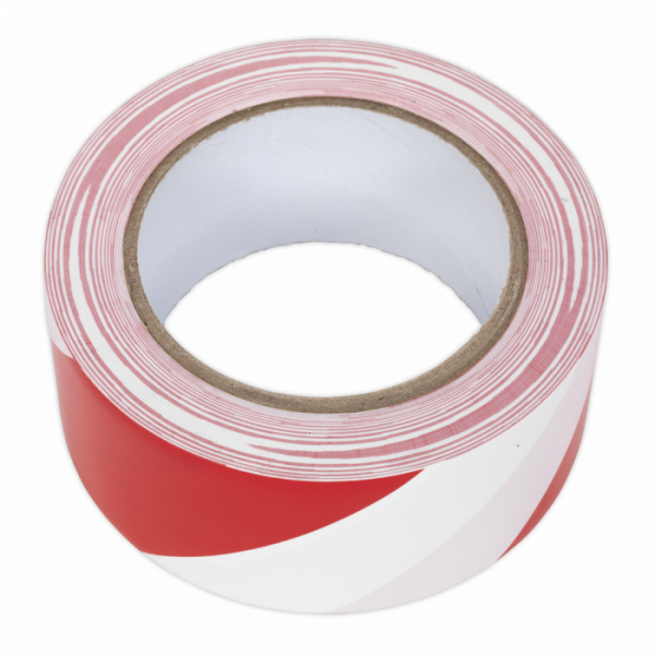 Hazard Warning Tape | 50mm x 33m - Red / White