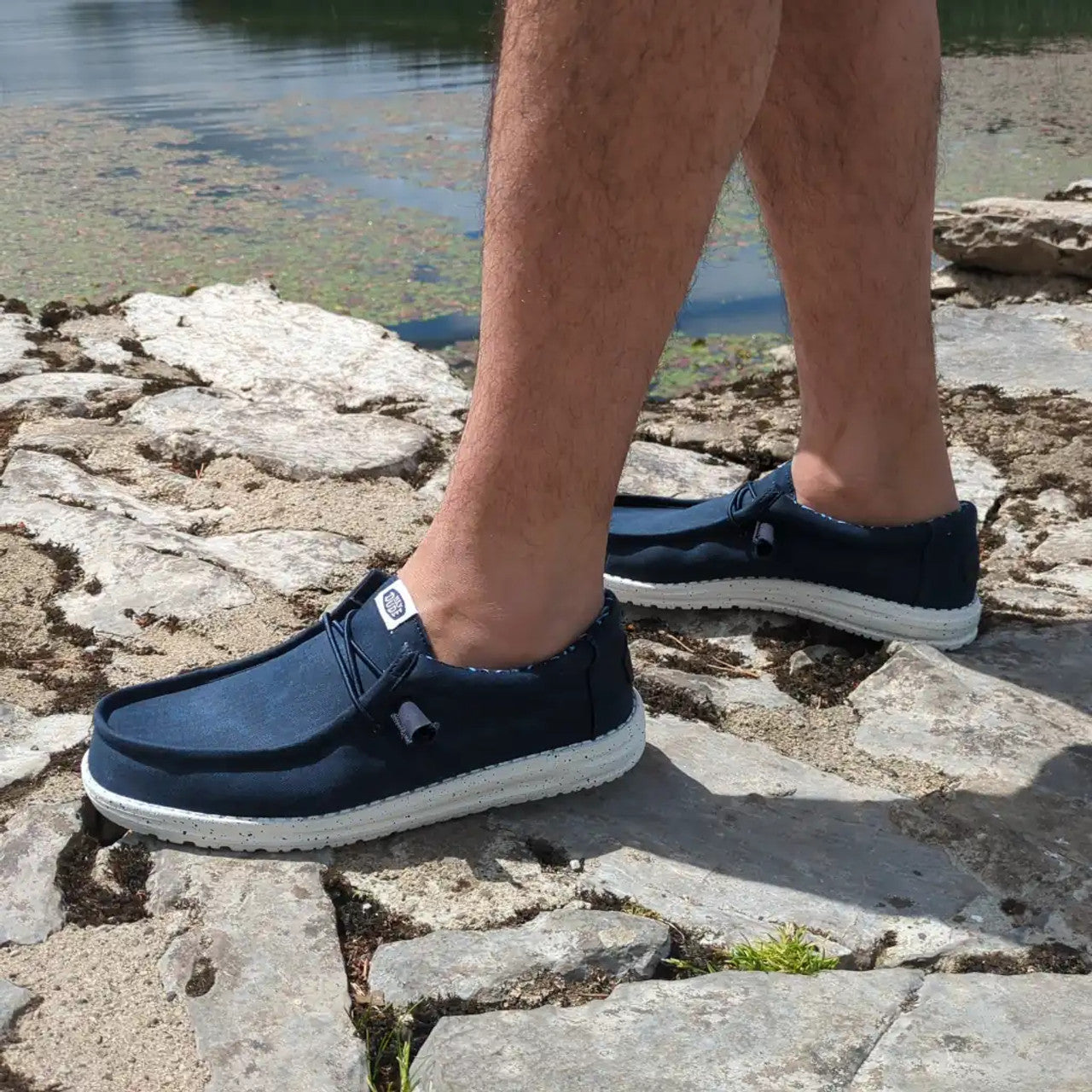HeyDude Wally Canvas - Navy Men