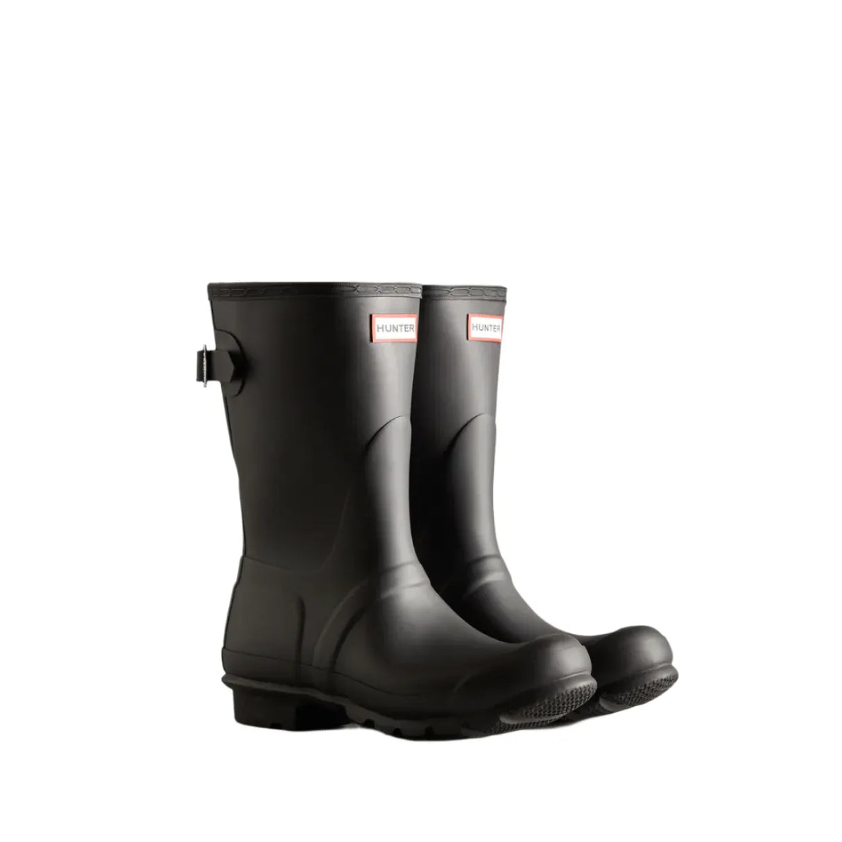 Hunter Ladies Short Back Adjustable Wellington - Black