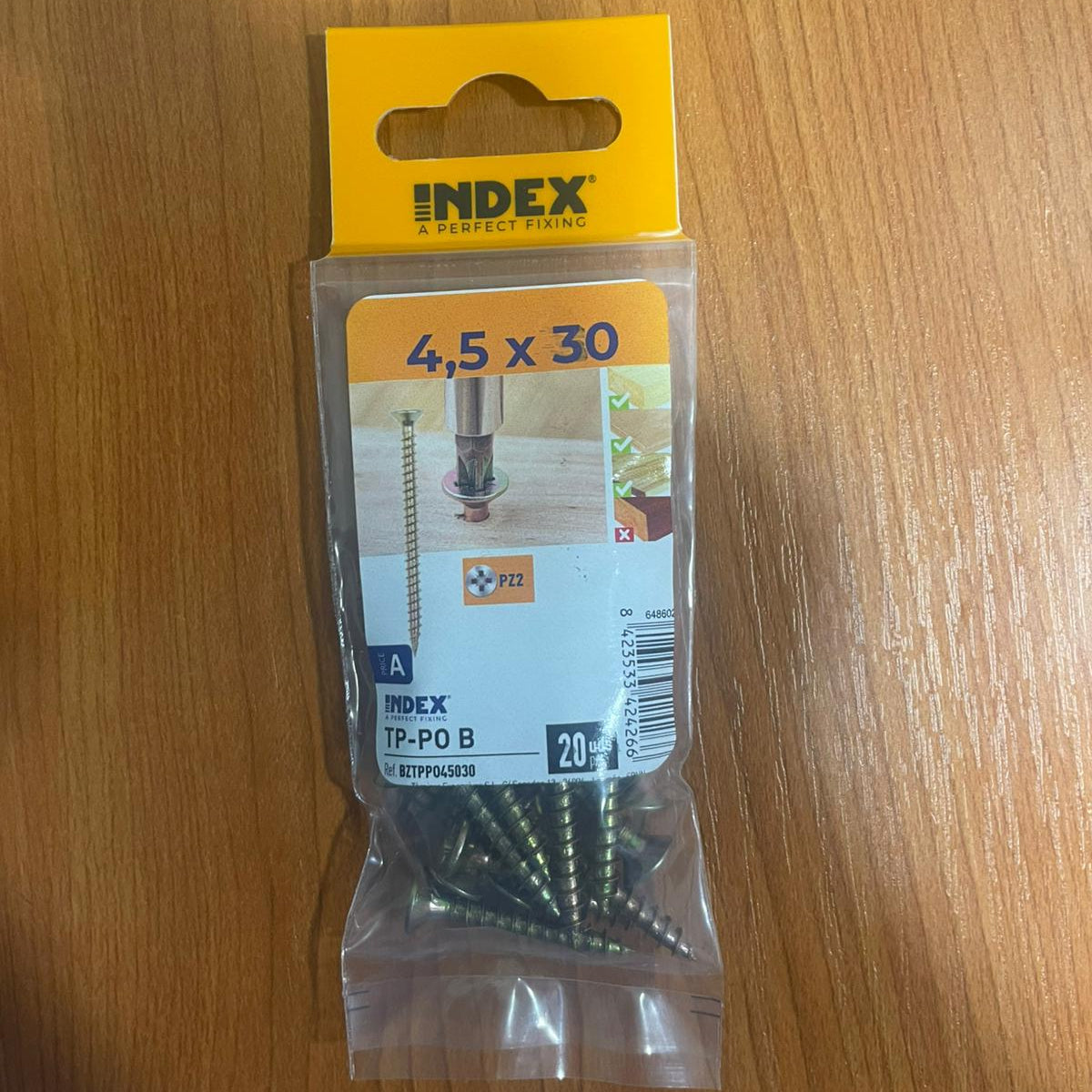 Index Chipboard Pozi Screw Yellow - 4.5MM | Pack of 20