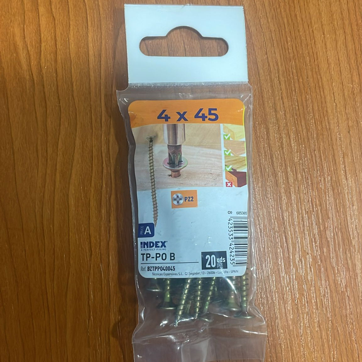 Index Chipboard Pozi Screw Yellow - 4MM | Pack of 40