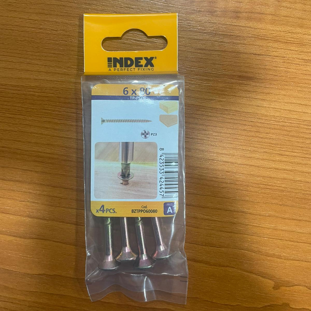 Index Chipboard Pozi Screw Yellow - 6MM | Pack of 10