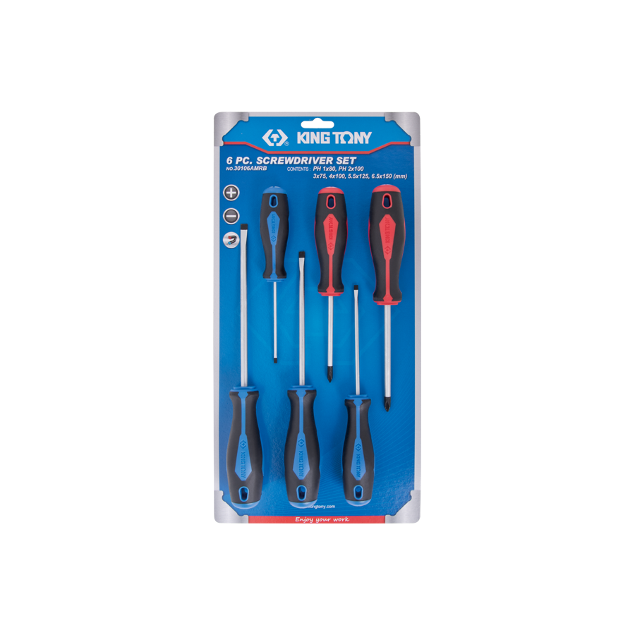 King Tony 30106AMRB Screwdriver Set - 6pc