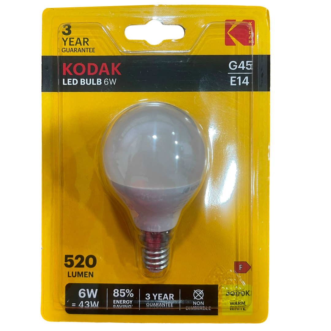 Kodak LED Bulb 6W G45 E14 - 420 Lumen | Warm White