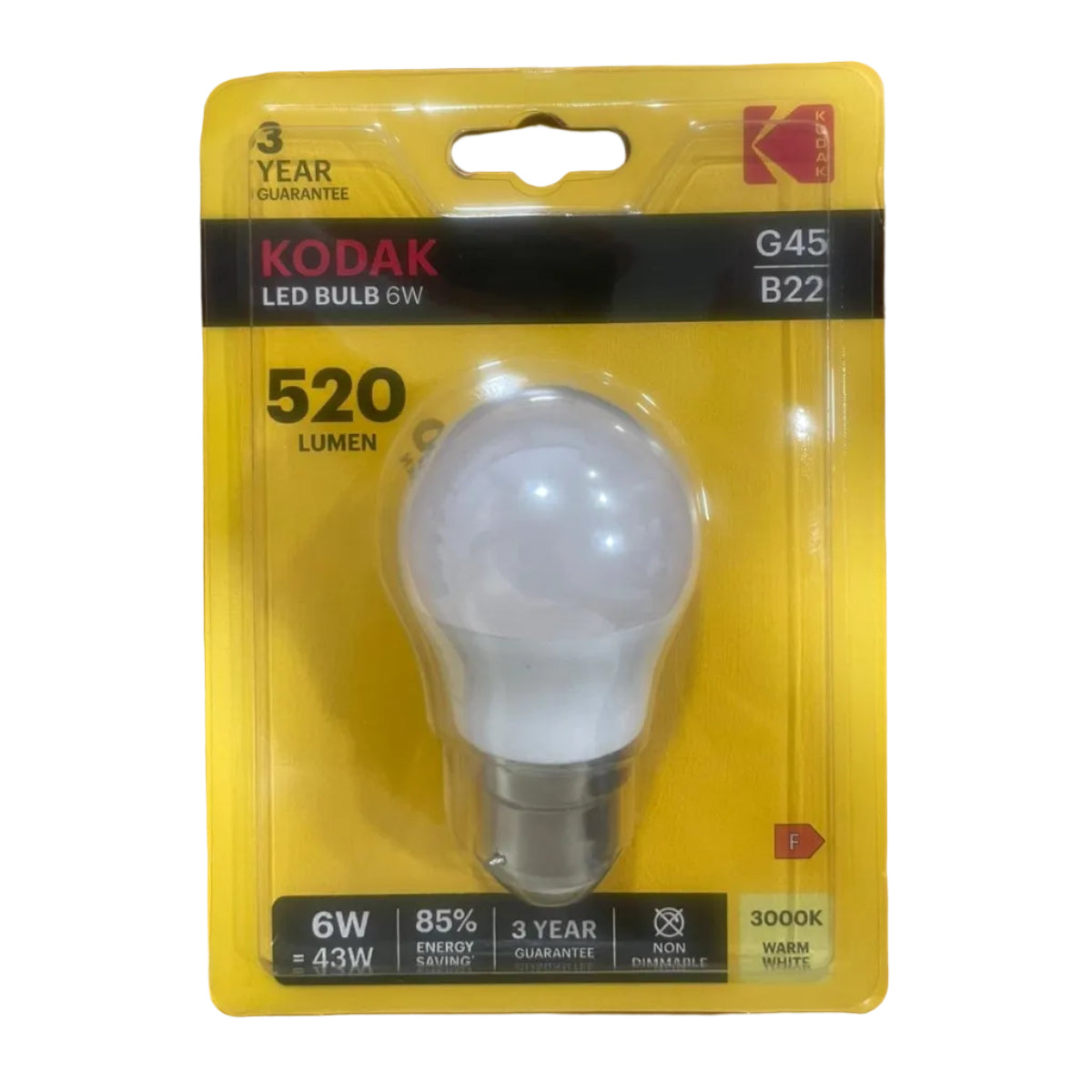 Kodak LED Bulb G45 E14 – 520 Lumen Warm White