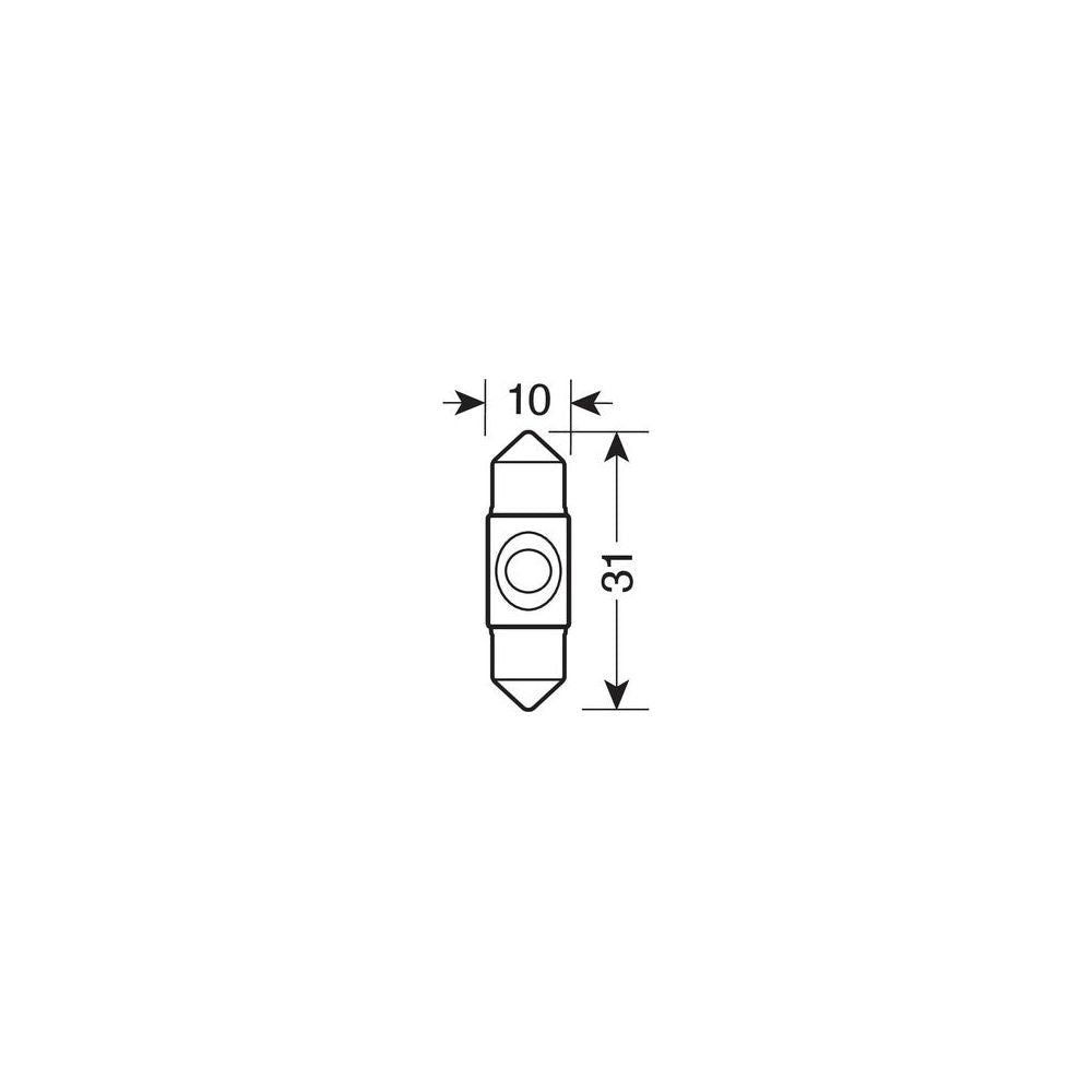 Lampa 12V Led Series - 1 SMD x 2 chips - 10x31 mm - SV8,5-8