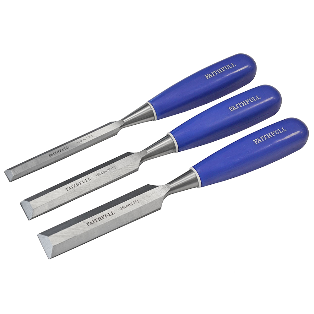 Faithfull 3 Piece Blue Chisel Set