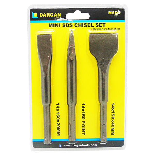 Dargan Mini SDS Chisel Set 150mm – 3 Piece