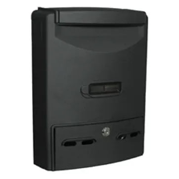 Manor Black Aluminium Postbox