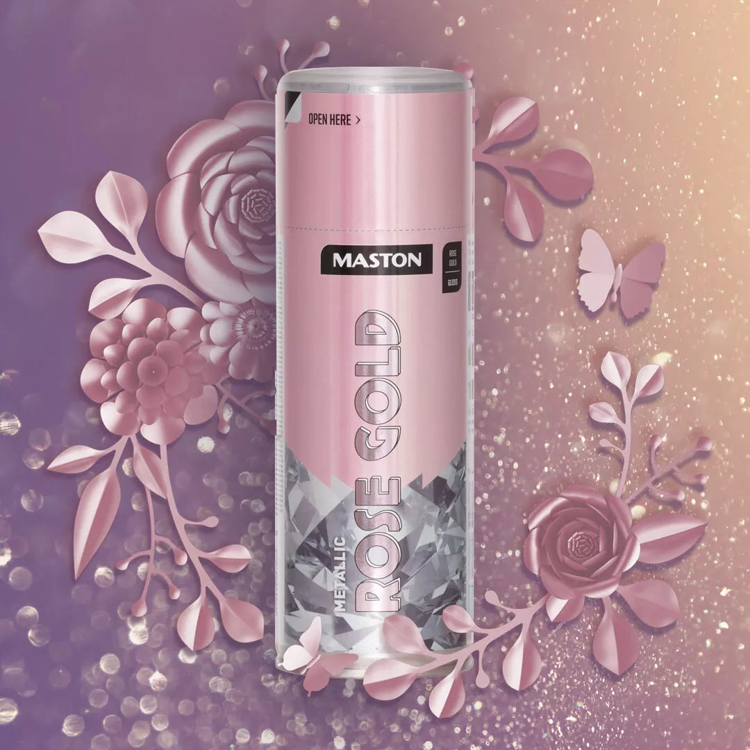 Maston Metallic Gloss Spray Paint Rose Gold