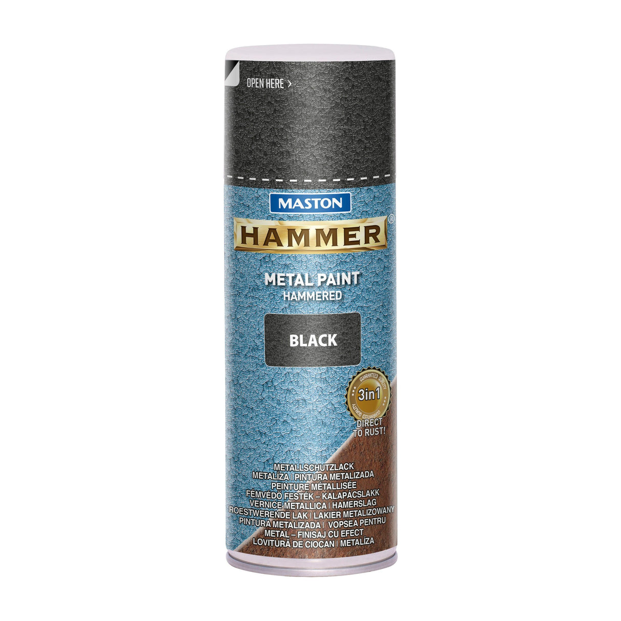 Maston Spray Paint Hammer Hammered Black 400ml
