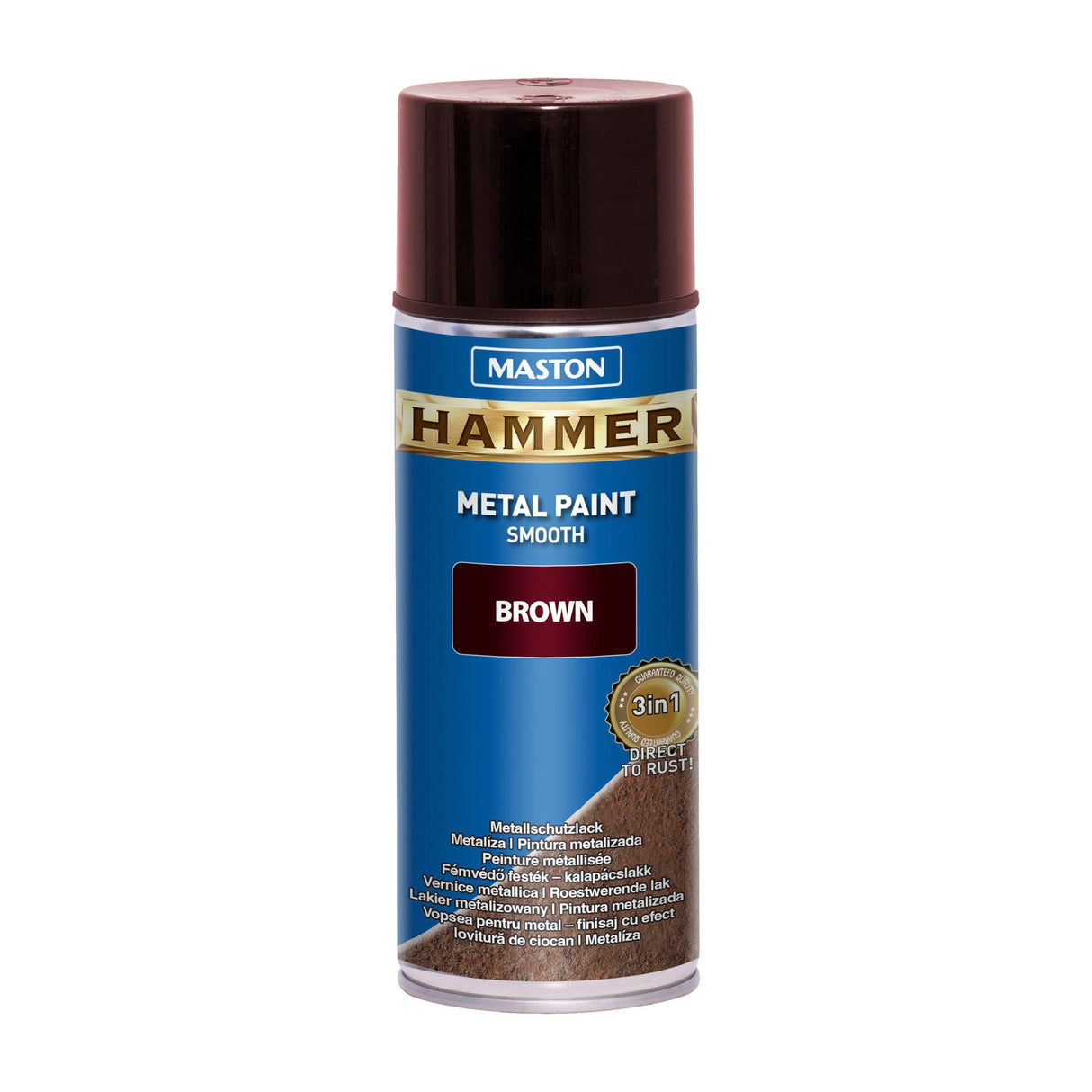 Maston Spray Paint Hammer Smooth Brown 400ml