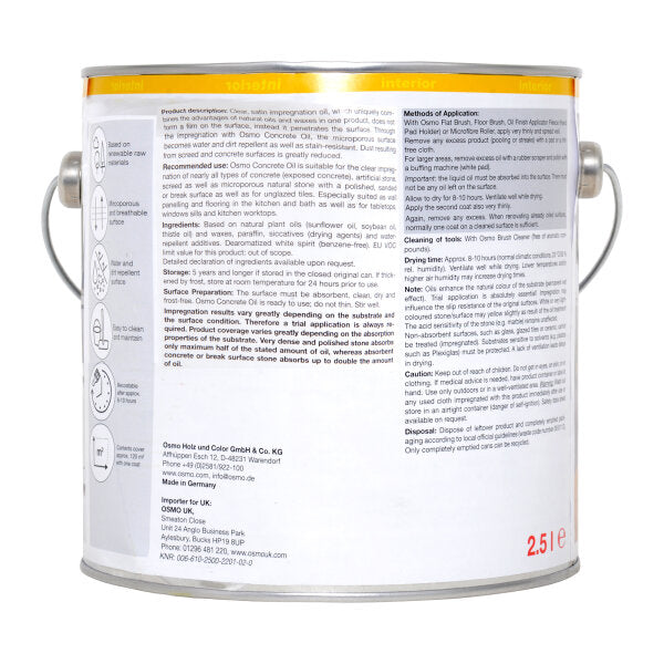 Concrete Oil for interior