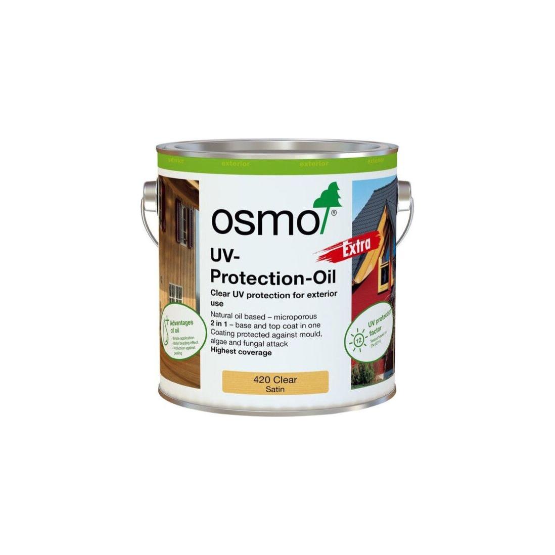 Osmo UV-Protection Oil Extra Clear Satin - 2.5 Litres