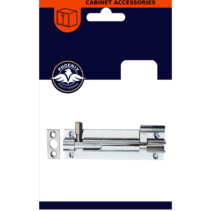 Phoenix Chrome Barrell Bolt - 4"