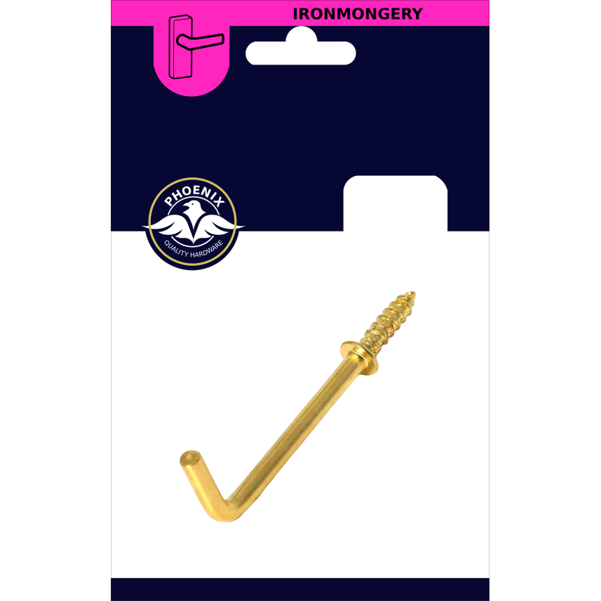 Phoenix Dresser Hook Brass - 1.25" | Pack of 4