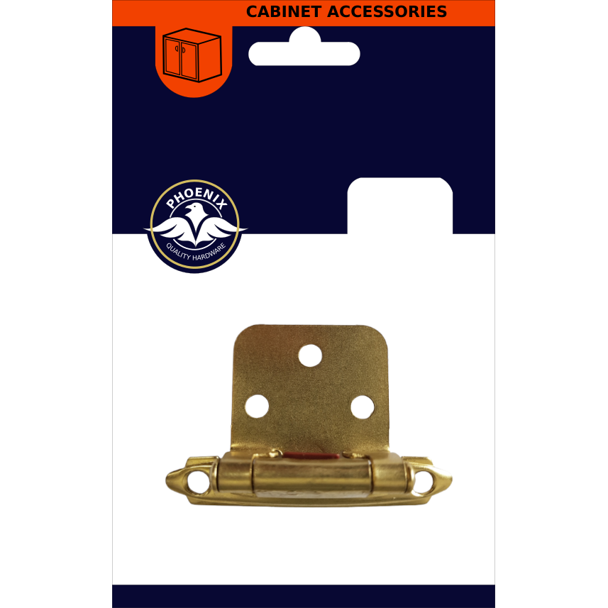 Phoenix Self Closing Cab Hinge Brass | Pair