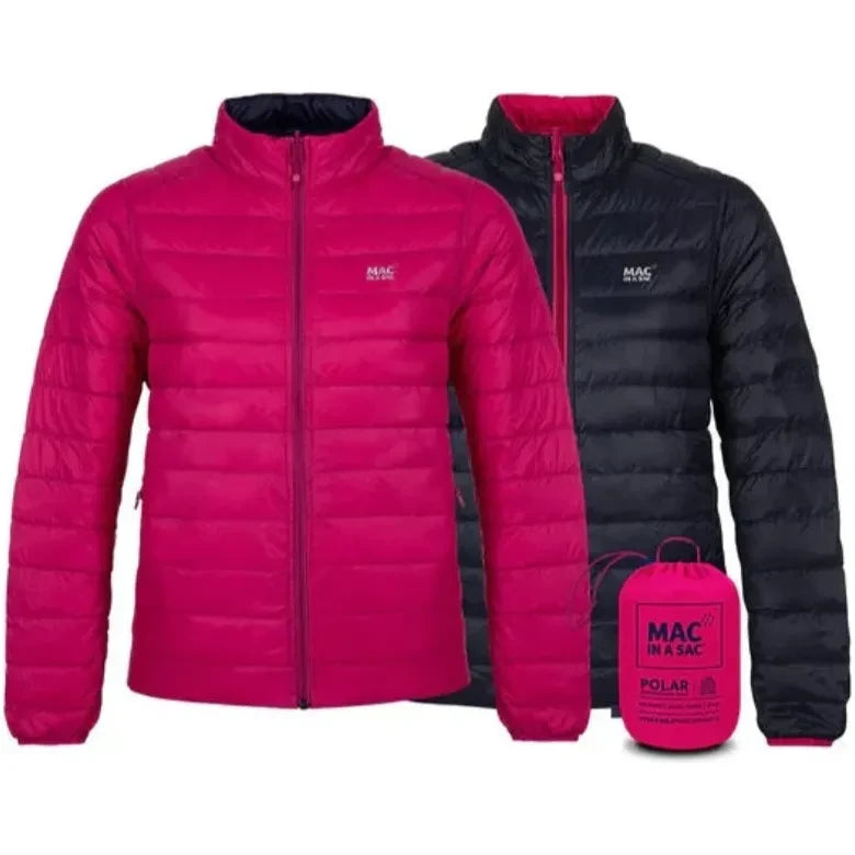 Mac In A Sac Polar Ladies Reversible Down Jacket Navy / Fuchsia