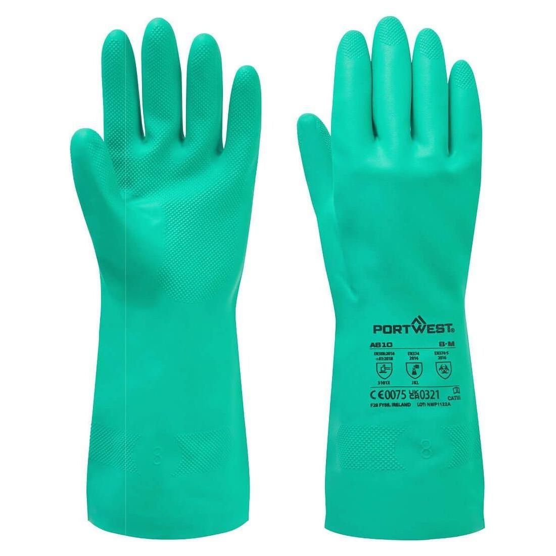 Portwest A810 Nitrosafe Chemical Gauntlet - Green