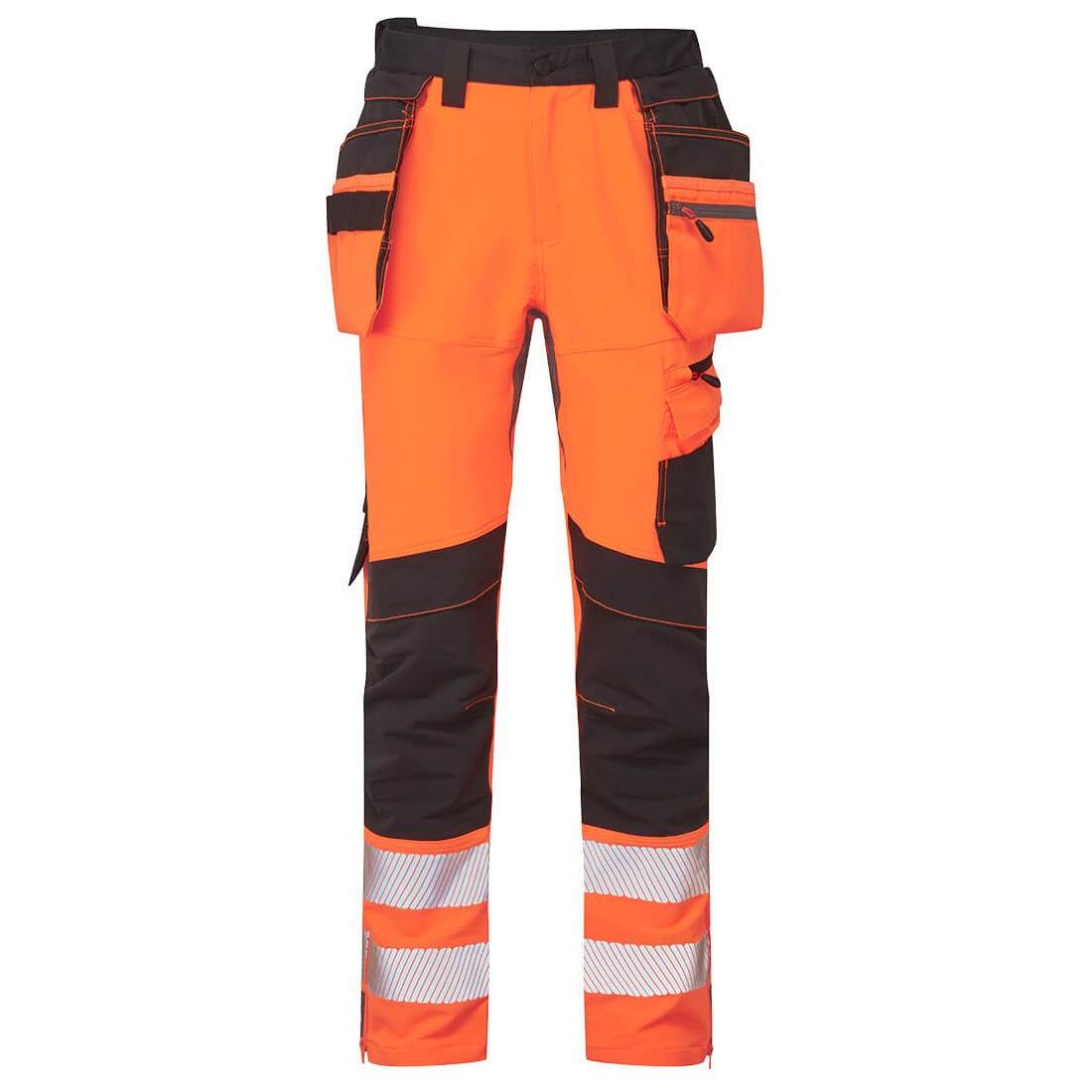 Portwest DX454 Hi-Vis Detachable Holster Pocket Craft Trousers Orange