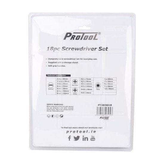 Protool Screwdriver Kit In Case - 18pc