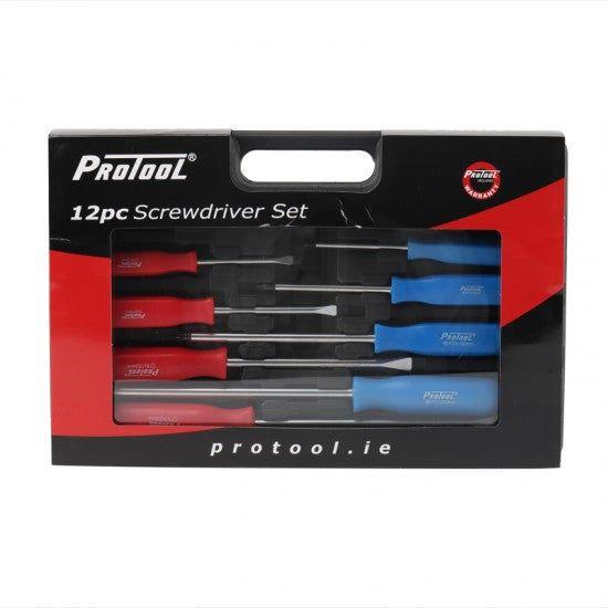 Protool Screwdriver Set In Case - Pack of 12