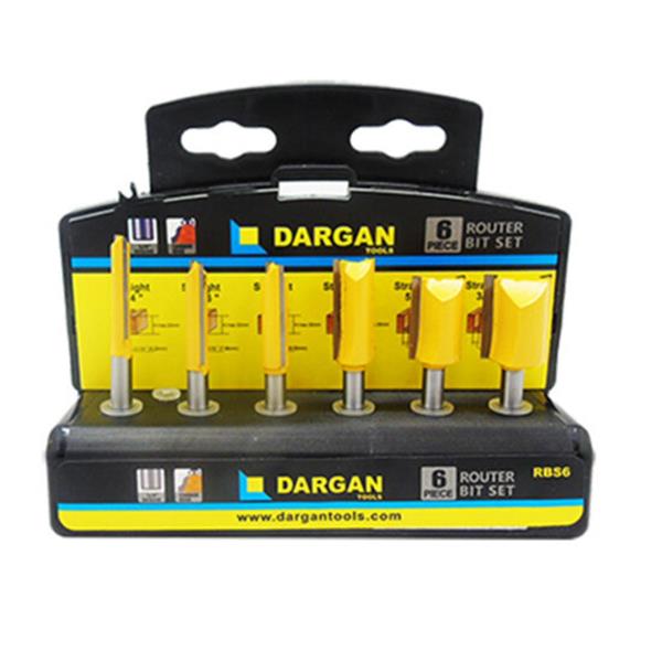 Dargan Router Bit Set – 6 Piece, ¼" to ¾", Carbide-Tipped