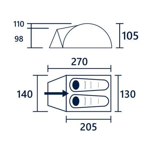 Rock N River Inis Pro 200 Tent - 2 -Person