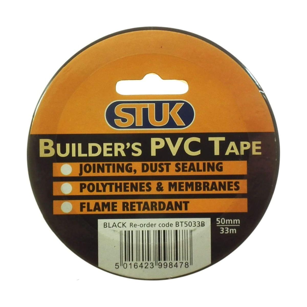 STUK Black Builders PVC Tape