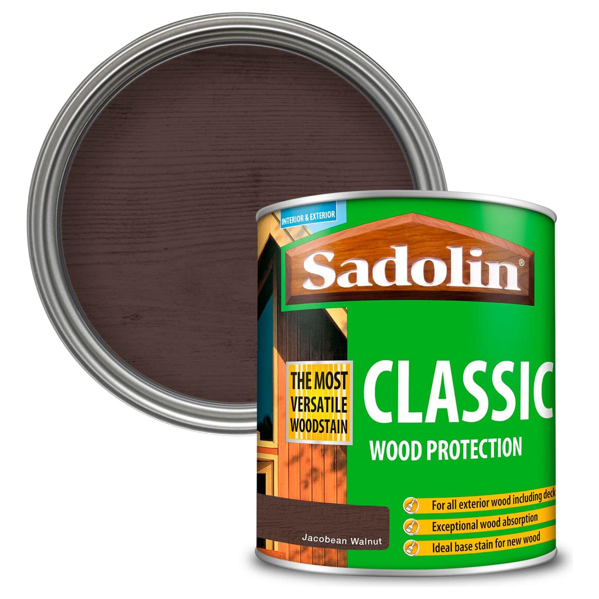Sadolin Classic All Purpose Woodstain - Jacobean Walnut