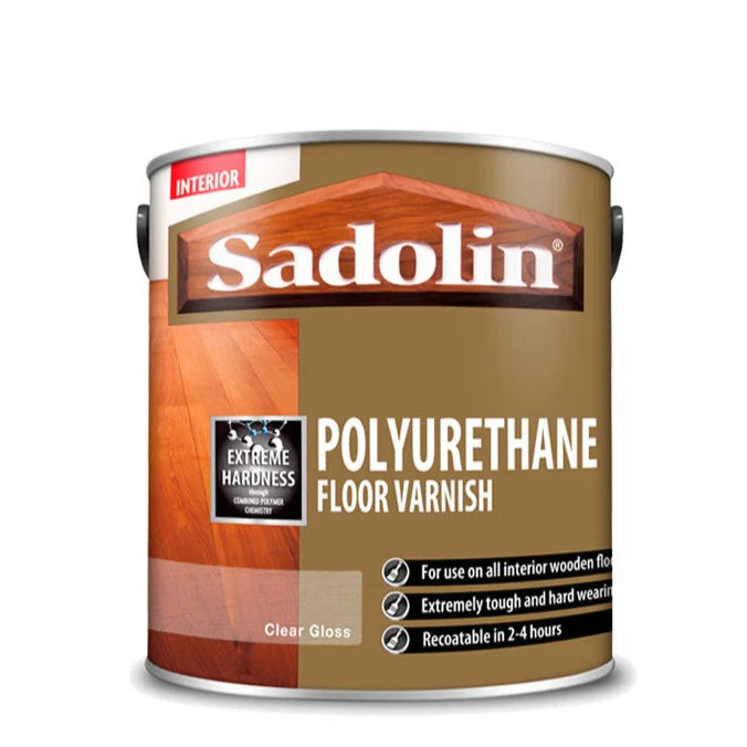 Sadolin Polyurethane Clear Gloss Floor Varnish - Clear